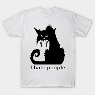 Cat I Hate People T-Shirt